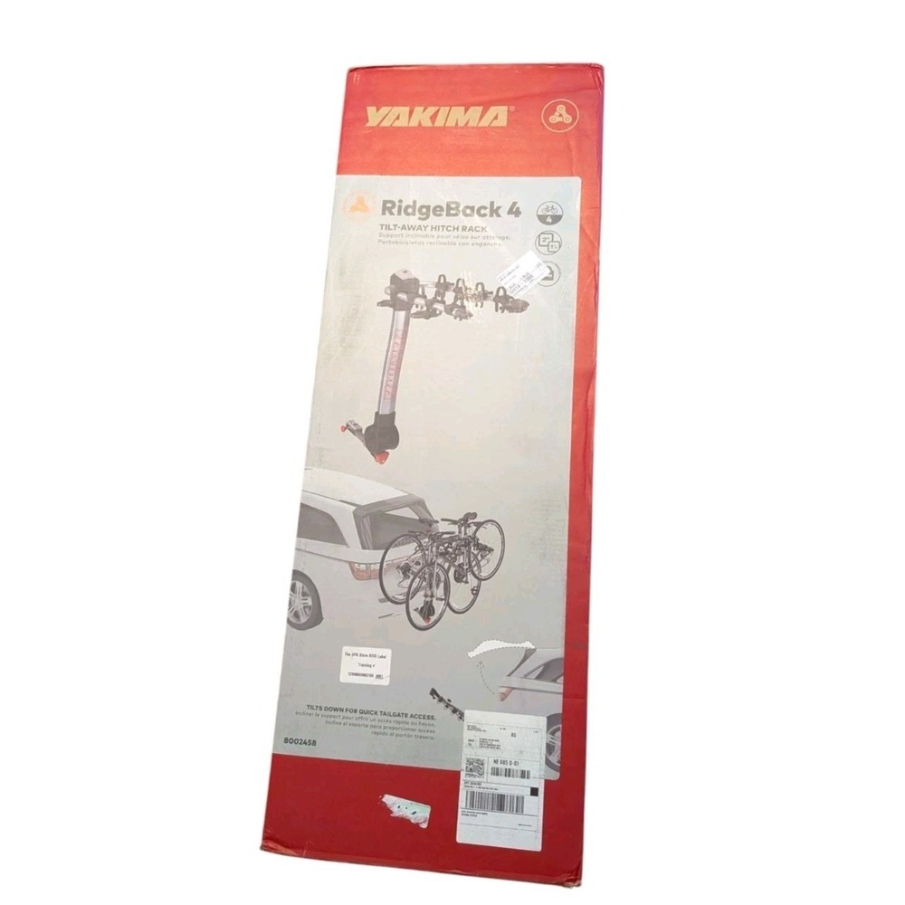 Yakima RidgeBack 4 Hitch Bike Rack: 4-Bike, 1-1/4", 2" Receiver Silver